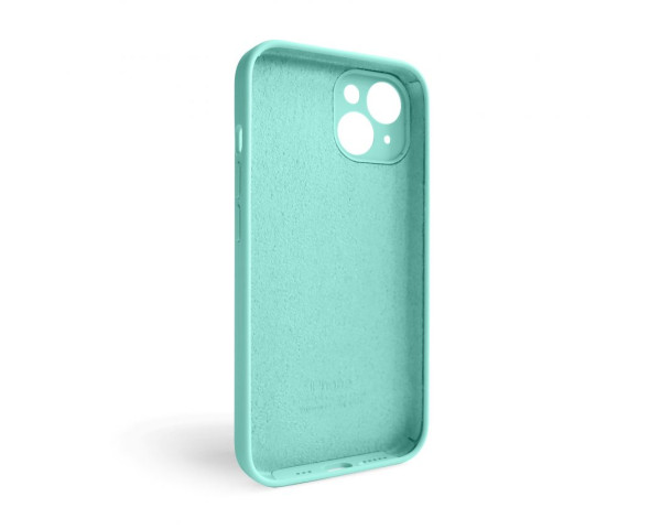 Чехол Full Silicone Case для Apple iPhone 14 sea blue (21) закрытая камера