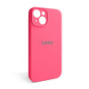 Чехол Full Silicone Case для Apple iPhone 14 shiny pink (38) закрытая камера