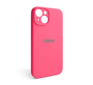 Чехол Full Silicone Case для Apple iPhone 14 shiny pink (38) закрытая камера