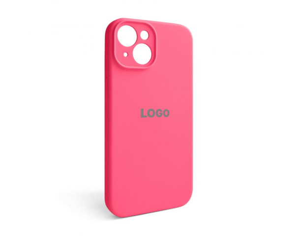 Чехол Full Silicone Case для Apple iPhone 14 shiny pink (38) закрытая камера