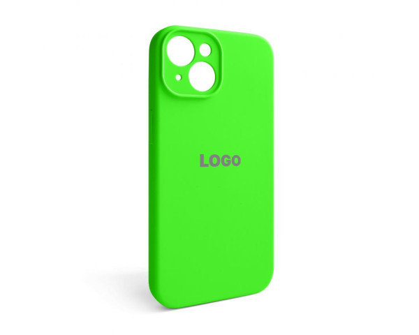 Чехол Full Silicone Case для Apple iPhone 14 shiny green (40) закрытая камера