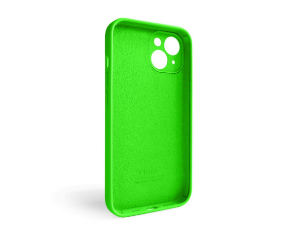 Чехол Full Silicone Case для Apple iPhone 14 shiny green (40) закрытая камера