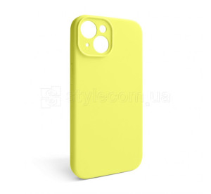 Чохол Full Silicone Case для Apple iPhone 14 flash lime (41) закрита камера (без логотипу)