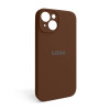 Чохол Full Silicone Case для Apple iPhone 14 dark brown (75) закрита камера