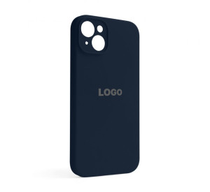 Чехол Full Silicone Case для Apple iPhone 14 Plus dark blue (08) закрытая камера