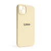 Чехол Full Silicone Case для Apple iPhone 14 Plus antique white (10) закрытая камера