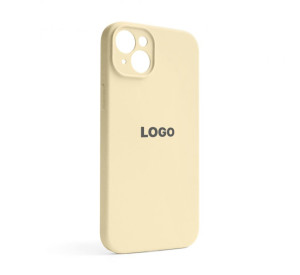 Чехол Full Silicone Case для Apple iPhone 14 Plus antique white (10) закрытая камера