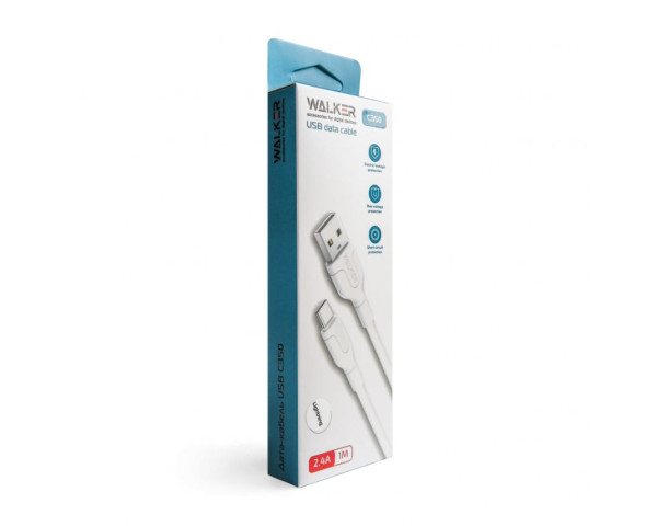Кабель USB WALKER C350 Lightning white
