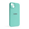 Чехол Full Silicone Case для Apple iPhone 14 Plus sea blue (21) закрытая камера