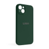 Чехол Full Silicone Case для Apple iPhone 14 Plus atrovirens green (54) закрытая камера