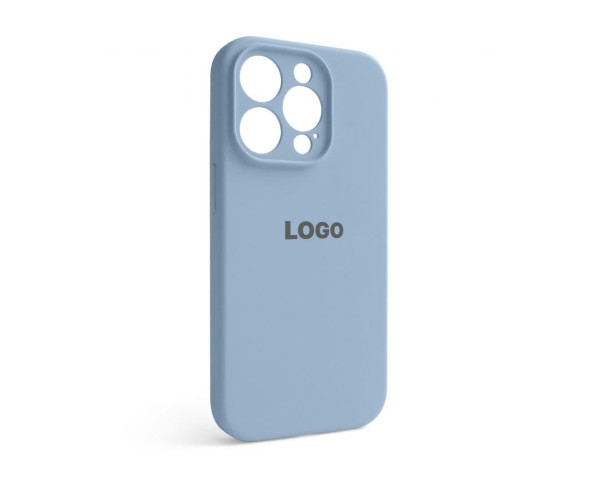 Чехол Full Silicone Case для Apple iPhone 14 Pro light blue (05) закрытая камера