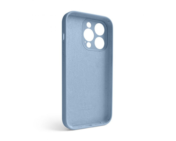 Чехол Full Silicone Case для Apple iPhone 14 Pro light blue (05) закрытая камера