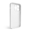Чехол Full Silicone Case для Apple iPhone 14 Pro white (09) закрытая камера (без логотипа)