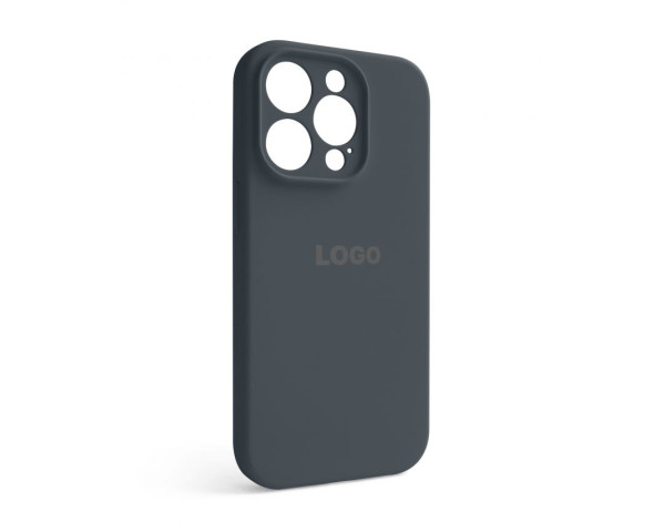 Чехол Full Silicone Case для Apple iPhone 14 Pro dark grey (15) закрытая камера