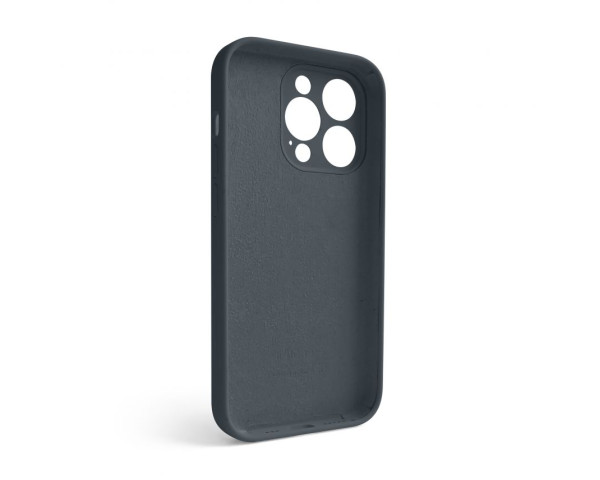 Чехол Full Silicone Case для Apple iPhone 14 Pro dark grey (15) закрытая камера