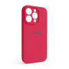 Чохол Full Silicone Case для Apple iPhone 14 Pro rose red (37) закрита камера