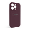 Чехол Full Silicone Case для Apple iPhone 14 Pro maroon (42) закрытая камера