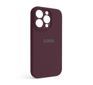Чехол Full Silicone Case для Apple iPhone 14 Pro maroon (42) закрытая камера