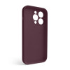 Чехол Full Silicone Case для Apple iPhone 14 Pro maroon (42) закрытая камера