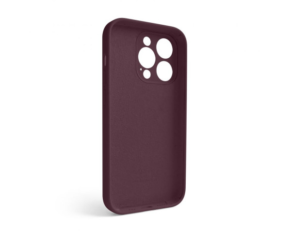 Чехол Full Silicone Case для Apple iPhone 14 Pro maroon (42) закрытая камера