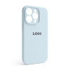 Чохол Full Silicone Case для Apple iPhone 14 Pro sky blue (58) закрита камера