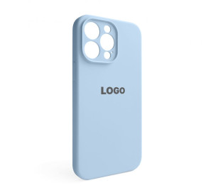 Чехол Full Silicone Case для Apple iPhone 14 Pro Max light blue (05) закрытая камера