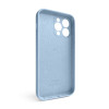 Чехол Full Silicone Case для Apple iPhone 14 Pro Max light blue (05) закрытая камера