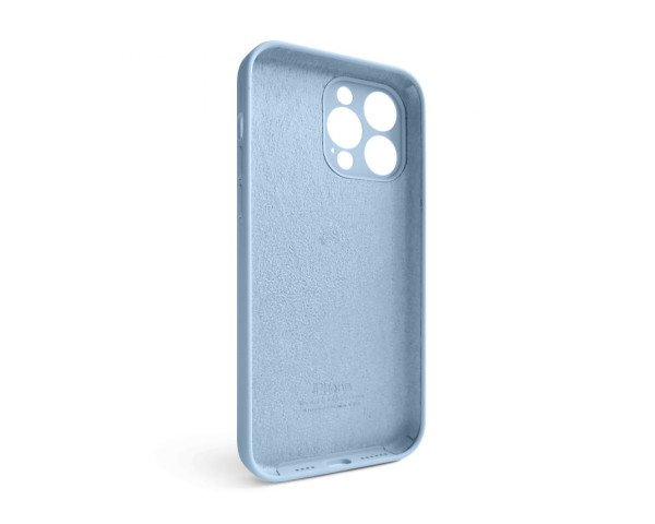 Чехол Full Silicone Case для Apple iPhone 14 Pro Max light blue (05) закрытая камера
