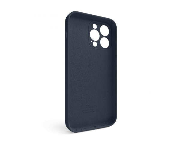 Чехол Full Silicone Case для Apple iPhone 14 Pro Max dark blue (08) закрытая камера