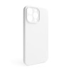 Чохол Full Silicone Case для Apple iPhone 14 Pro Max white (09) закрита камера (без логотипу)