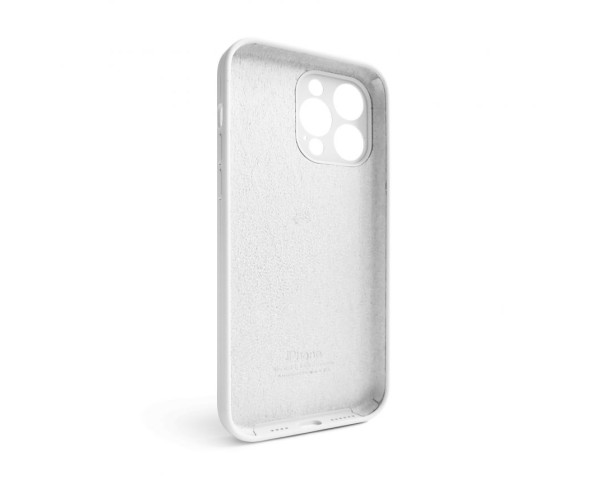 Чохол Full Silicone Case для Apple iPhone 14 Pro Max white (09) закрита камера (без логотипу)