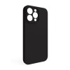 Чохол Full Silicone Case для Apple iPhone 14 Pro Max black (18) закрита камера (без логотипу)