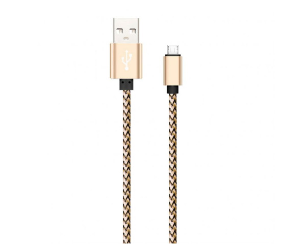 Кабель USB WALKER C520 Micro gold/black