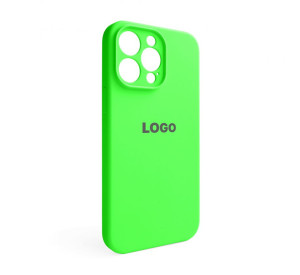 Чехол Full Silicone Case для Apple iPhone 14 Pro Max shiny green (40) закрытая камера