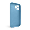 Чехол Full Silicone Case для Apple iPhone 14 Pro Max cornflower (53) закрытая камера