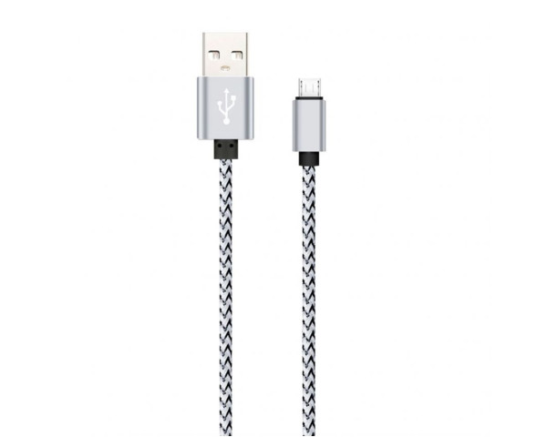 Кабель USB WALKER C520 Micro white/black