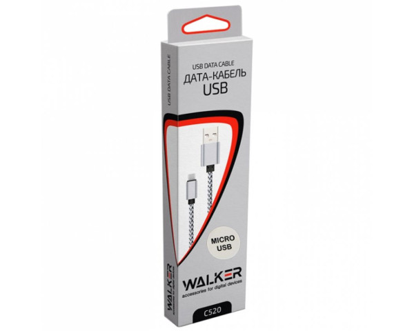 Кабель USB WALKER C520 Micro white/black