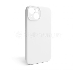 Чохол Full Silicone Case для Apple iPhone 15 white (09) закрита камера (без логотипу)