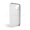 Чехол Full Silicone Case для Apple iPhone 15 white (09) закрытая камера (без логотипа)