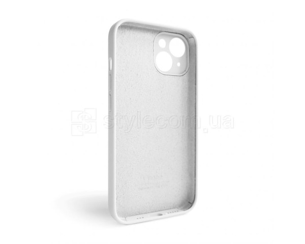 Чехол Full Silicone Case для Apple iPhone 15 white (09) закрытая камера (без логотипа)
