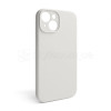 Чехол Full Silicone Case для Apple iPhone 15 stone (11) закрытая камера (без логотипа)