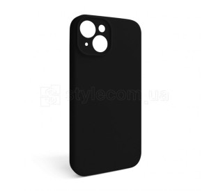 Чехол Full Silicone Case для Apple iPhone 15 black (18) закрытая камера (без логотипа)