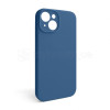 Чехол Full Silicone Case для Apple iPhone 15 navy blue (20) закрытая камера (без логотипа)