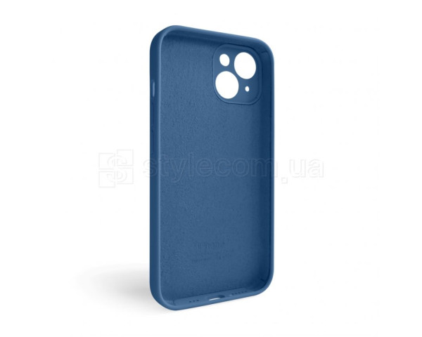 Чехол Full Silicone Case для Apple iPhone 15 navy blue (20) закрытая камера (без логотипа)