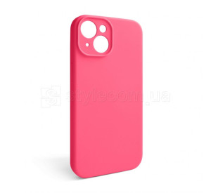 Чехол Full Silicone Case для Apple iPhone 15 shiny pink (38) закрытая камера (без логотипа)