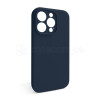 Чехол Full Silicone Case для Apple iPhone 15 Pro dark blue (08) закрытая камера (без логотипа)