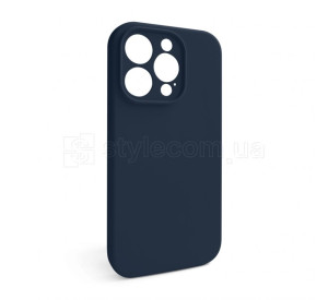 Чехол Full Silicone Case для Apple iPhone 15 Pro dark blue (08) закрытая камера (без логотипа)