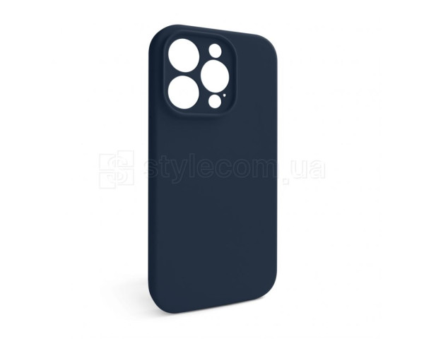 Чехол Full Silicone Case для Apple iPhone 15 Pro dark blue (08) закрытая камера (без логотипа)