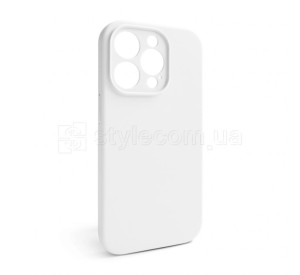 Чехол Full Silicone Case для Apple iPhone 15 Pro white (09) закрытая камера (без логотипа)