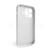 Чехол Full Silicone Case для Apple iPhone 15 Pro white (09) закрытая камера (без логотипа)